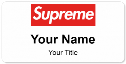 Custom name badges for Supreme