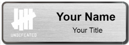 Custom name badges for Undefeated