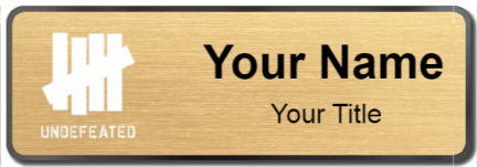 Custom name badges for Undefeated