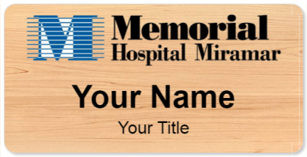 Custom name badges for Memorial Hospital Miramar