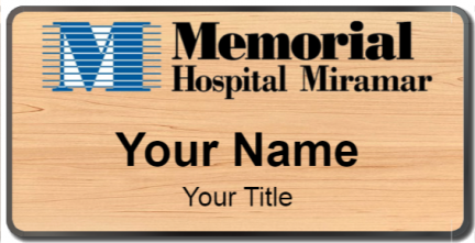 Custom name badges for Memorial Hospital Miramar