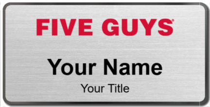 Custom name badges for Five Guys
