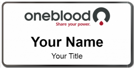 Custom name badges for OneBlood