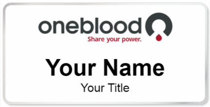 Custom name badges for OneBlood