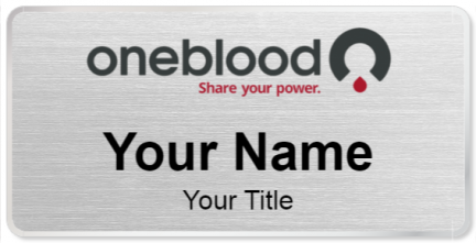 Custom name badges for OneBlood