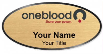 Custom name badges for OneBlood