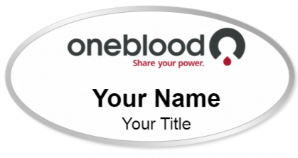 Custom name badges for OneBlood