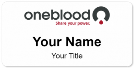 Custom name badges for OneBlood