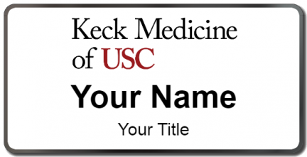 Custom name badges for Keck Hospital of USC