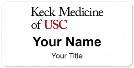 Custom name badges for Keck Hospital of USC