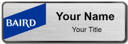 Custom name badges for Baird