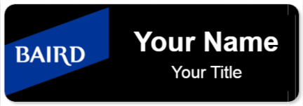 Custom name badges for Baird