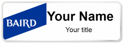 Custom name badges for Baird