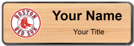 Custom name badges for Boston Red Sox