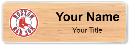 Custom name badges for Boston Red Sox