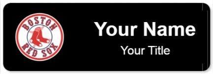 Custom name badges for Boston Red Sox