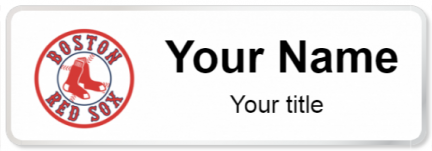 Custom name badges for Boston Red Sox