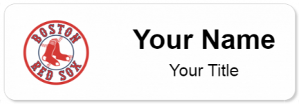 Custom name badges for Boston Red Sox