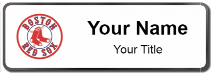 Custom name badges for Boston Red Sox