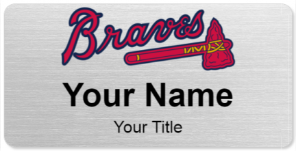Custom name badges for Atlanta Braves