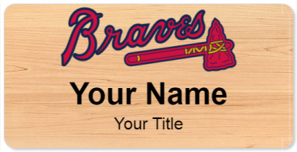 Custom name badges for Atlanta Braves