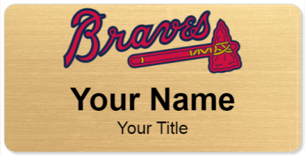 Custom name badges for Atlanta Braves