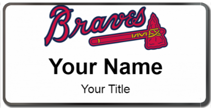 Custom name badges for Atlanta Braves