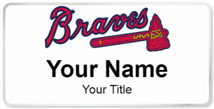 Custom name badges for Atlanta Braves