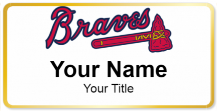 Custom name badges for Atlanta Braves