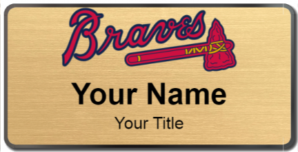 Custom name badges for Atlanta Braves