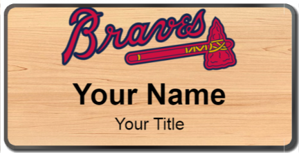 Custom name badges for Atlanta Braves