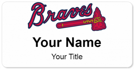 Custom name badges for Atlanta Braves
