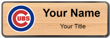 Custom name badges for Chicago Cubs