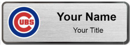 Custom name badges for Chicago Cubs