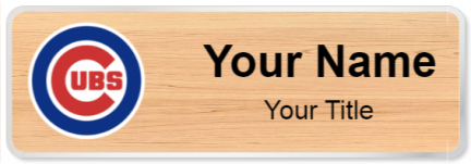 Custom name badges for Chicago Cubs
