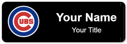 Custom name badges for Chicago Cubs