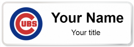 Custom name badges for Chicago Cubs