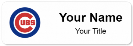 Custom name badges for Chicago Cubs