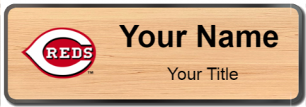 Custom name badges for Cincinnati Reds