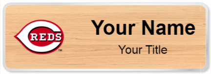 Custom name badges for Cincinnati Reds