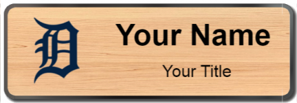 Custom name badges for Detroit Tigers