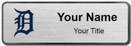 Custom name badges for Detroit Tigers