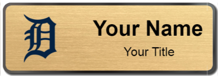 Custom name badges for Detroit Tigers