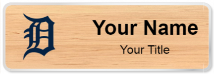 Custom name badges for Detroit Tigers