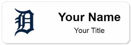 Custom name badges for Detroit Tigers