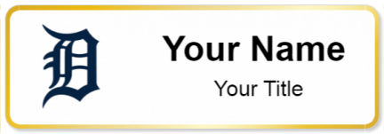 Custom name badges for Detroit Tigers