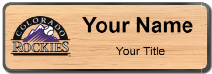 Custom name badges for Colorado Rockies