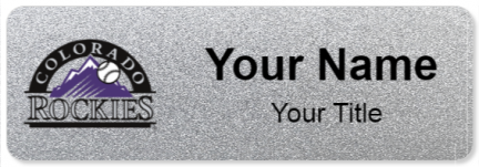 Custom name badges for Colorado Rockies