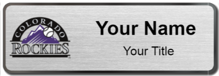 Custom name badges for Colorado Rockies