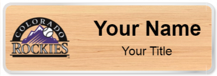Custom name badges for Colorado Rockies